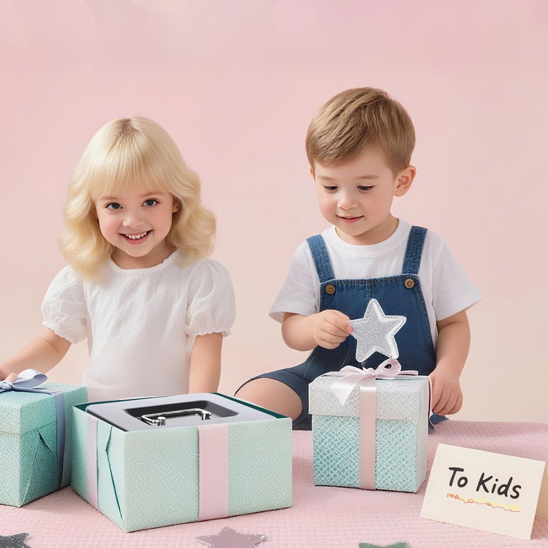 KYODOLED Cash Box with Combination Lock Safe Metal Money Box