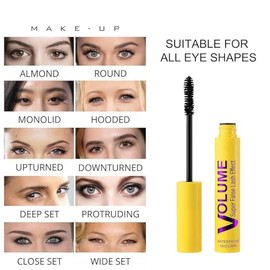 Bubble Mascara - Smudge-Proof, Volume and Length Formula for Bold, Lengthening and Curling, Natural, Thick, Long Lasting Waterproof and Sweatproof, Ca