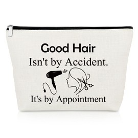 Hairdresser Gift Makeup Bag Hair Stylist Gift Inspirational Appreciation Gifts for Hair Dresser Thank You Gift for Hairdresser Cosmetic Bag Cosmetologist Gift Graduation Christmas Birthday Gift