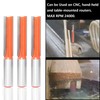Akylin 3Pcs 1/2" Shank Straight Router Bits, 2" Cut Length.