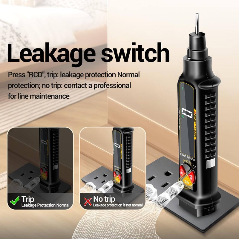 ANENG Non-Contact Voltage Tester, Outlet Receptacle Detector, AC 2-440V