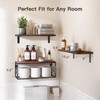 Amada Bathroom Shelves Over Toilet with Storage Basket, Floating Bathroom