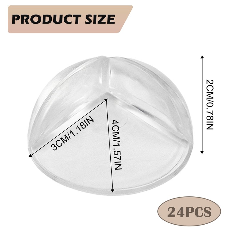 Eckenschutz Kantenschutz Baby, 24 Stücke Silikon Selbstklebende Eckenschützer Transparenter Eckenschtzkanten