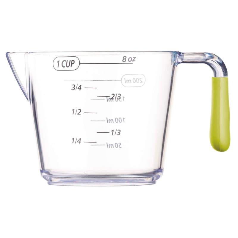 KitchenCraft Colourworks 3 Piece Acrylic Measuring Jug Set, Stackable Jugs