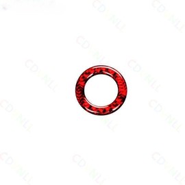 Red Real Carbon Fiber Car Engine Start Stop Button Trim for Infiniti Q50 2014-2023 Interior Accessories