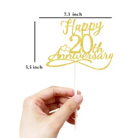 veegood - Decoraciones para tartas de 20 aniversario, decoración para tartas de 20 aniversario, decoración para tartas de 20 aniversario, decoraciones para fiestas de 20 aniversario, decoraciones de