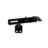 QCAA Double Hinge HASP and Staple Fixed, 3-1/2", Steel, Black,