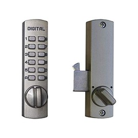 Lockey USA C-150SN Surface Mount Hook Bolt Lock, Mechanical Keyless Push-Button, Satin Nickel
