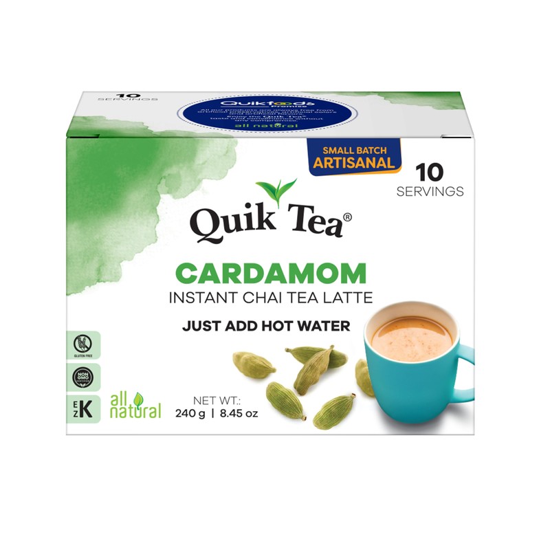 QuikTea Cardamom Instant Chai Tea Latte - 10 Count Single