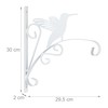 Relaxdays Hanging Basket Holder, Bird, Wall Mounted, H x W