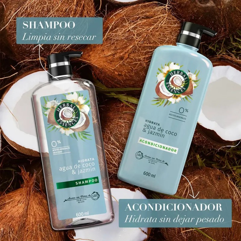 Shampoo Herbal Essences Classics Hidrata Agua de Coco & Jazmín
