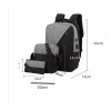 yuqing.fc Mochila Antirrobo Carga Usb Escolar Laptop Casual 3 Piezas