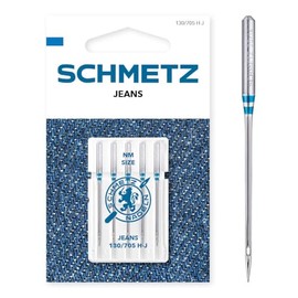 SCHMETZ | 5 Sewing Machine Needles | Jeans | 130/705 H-J | Size 100/16
