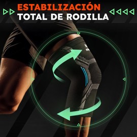 NativoDex Stabilisierende Kniebandage für Meniskus und Bänder, rutschfeste Kompressions-Kniebandage für Damen und Herren