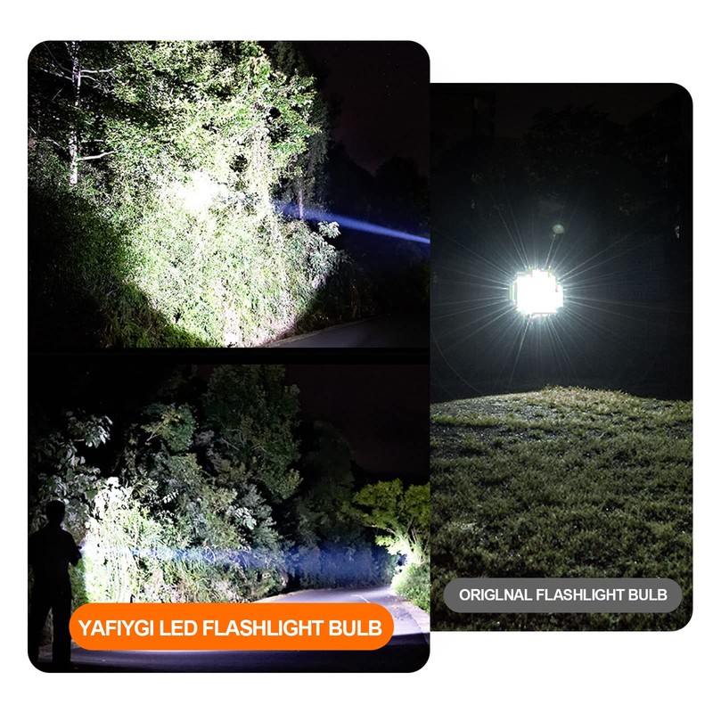 YAFIYGI 2 Pack LED Flashlight Replacement Bulb with 18V 12V