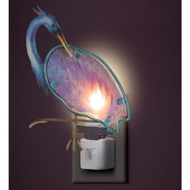 Regal Art & Gift Plug-in Night Light, LED Wall Outlet Light, Rotating & Energy-Efficient Lighting for Bedroom, Bathroom, Kids Room, Hallway, Soft Glow, Ideal for Gifting, Heron