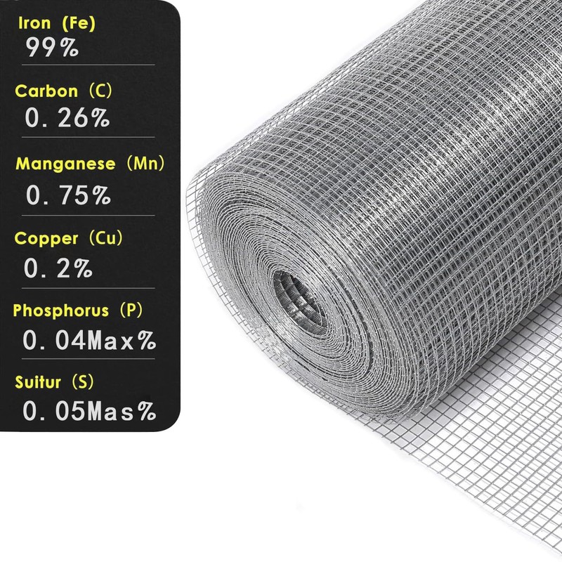 SDFNBRA Rodent Mesh Proofing Wire Mesh Roll, Galvanized Wire Metal