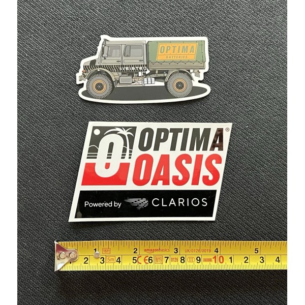 Unbranded 2 OPTIMA BATTERIES Decals Stickers racing offroad overland adventure