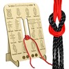 Learn Knot Training Board,Wooden Knot Tying Practice Board Kit with