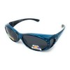 MyUV Womens Polarized Fit Over Glasses Sunglasses Rhinestone Rectangular Frame