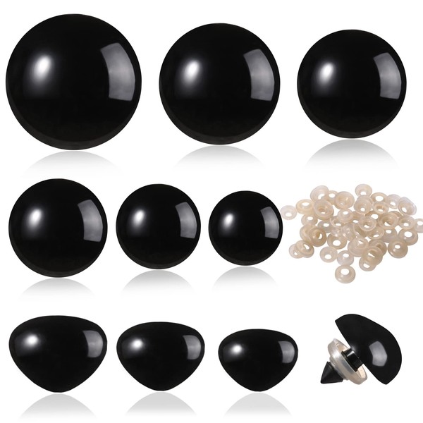 360 Pcs Large Plastic Safety Eyes and Noses 12-30mm Assorted