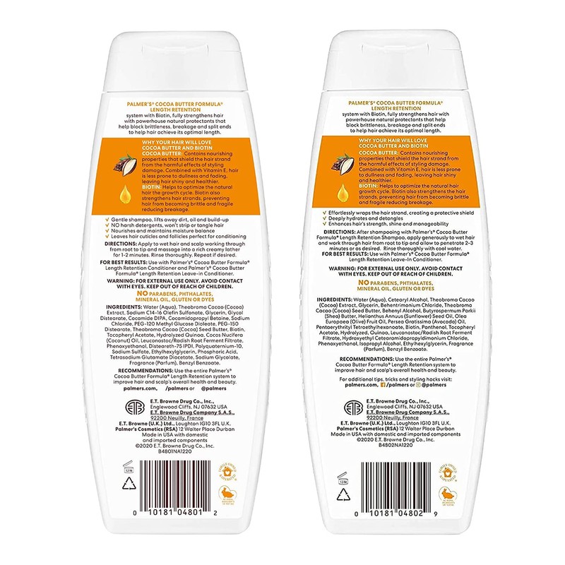 Palmer's/Length Retention - Cocoa Butter Formula/Shampoo & Conditioner/Deal (Pack of