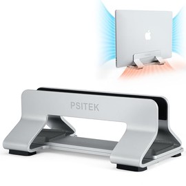 Soporte Vertical de Aluminio para Porttiles, Ancho de Ranura Ajustable 12-42mm, Almacenamiento Vertical Que Ahorra Espacio para MacBook y Porttiles   