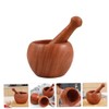 iplusmile 1 Set Wooden Garlic Masher Handheld Pestle for Grinding