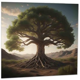 Yggdrasil Greeting Card - Tree of life Norse Nordic Card 145mm x 145mm