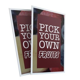 Pick Your Own Fruits (2-Pack) 24 Inch x 36 Inch Plastic Signs | Sign Insert 4mm Corrugated Plastic Signs Storefront Window Poster | Local Orchards, Fresh Produce, Family-Friendly Events | Made in USA