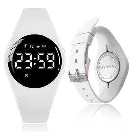 Fitness Pedometer Watch without App, 1 Hour Charging for 21 Days Use, IP68 Waterproof Digital Sports Watch with Alarm Clock Timer Step/Distance/Calorie Counter for Kid Boys Girls Aged 5 And Up