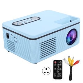 Projector Mini LED Portable 1080P HDMI MultiFunction Home Theater S361 (Blue )