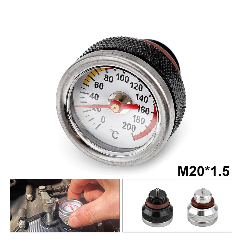 DIIOOMIEEU M20x1.5 Oil Temp Temperature Gauge Filler Caps for Motorcycle