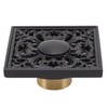 Floor Drain Quadrate Antique European Style Copper Stainless Steel Odor