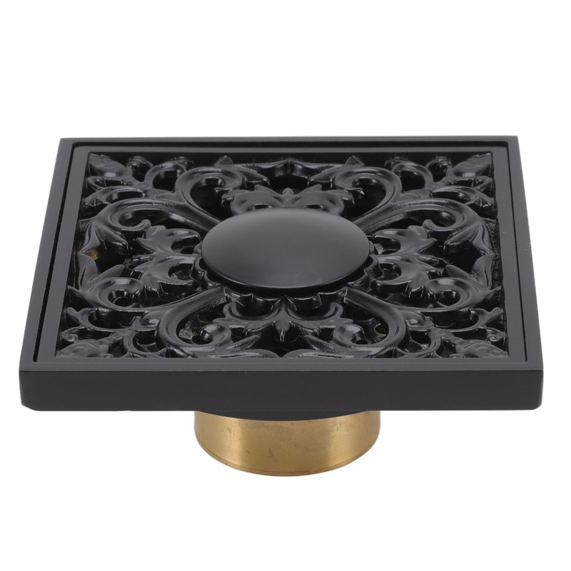 Floor Drain Quadrate Antique European Style Copper Stainless Steel Odor