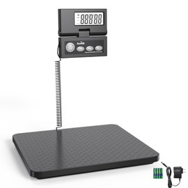 ACNHLI Shipping Scale,440lbs/1oz Ultra-Thin, Highly Accurate Foldable LCD Display with Tare Function Lightweight Postal Scale for Packages Warehouses, Homes, Offices, Including Manuals and Adapters