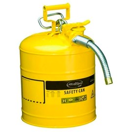Type II Safety Can, 5 Gal Capacity, For Use With Diesel, Galvanized Steel, Yellow, Includes Hose, Mfr: 7250230-A