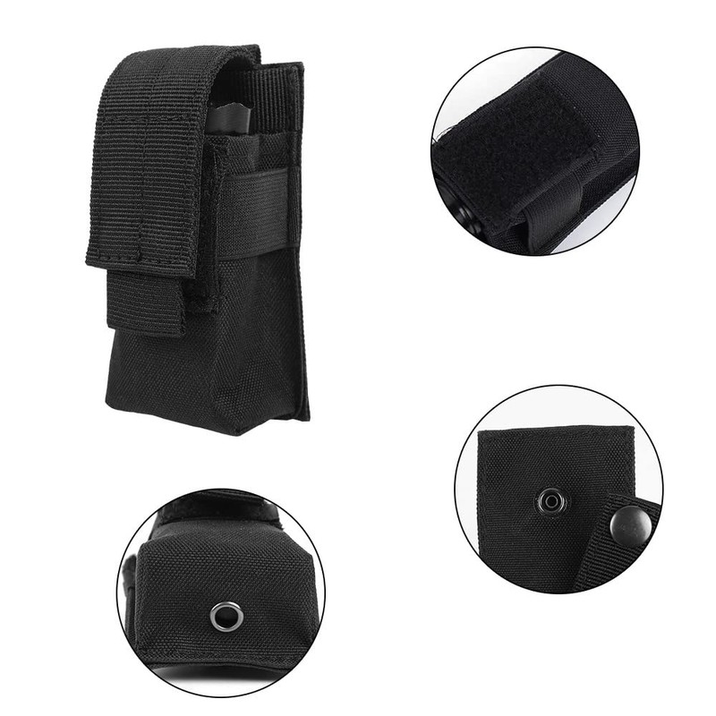 MiOYOOW Flashlight Pouch, Molle LED Torch Pouch Flashlight Holster Nylon