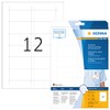 HERMA Printable Name Badge Inserts, 12 Inserts Per A4 Sheet, 300 Inserts for Laser and Inkjet Printers, 75 x 40 mm (9010)