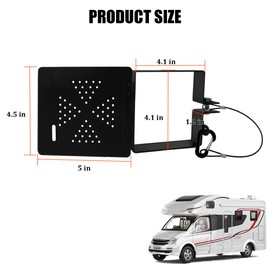 2PCS RV Bumper End Caps, 4-Inch Square Aluminum Camper Ventilated Sewer Hose Storage Plug Caps with Screw Fixing, Motorhome Bumper End Cover, Universal for Travel Trailer RV