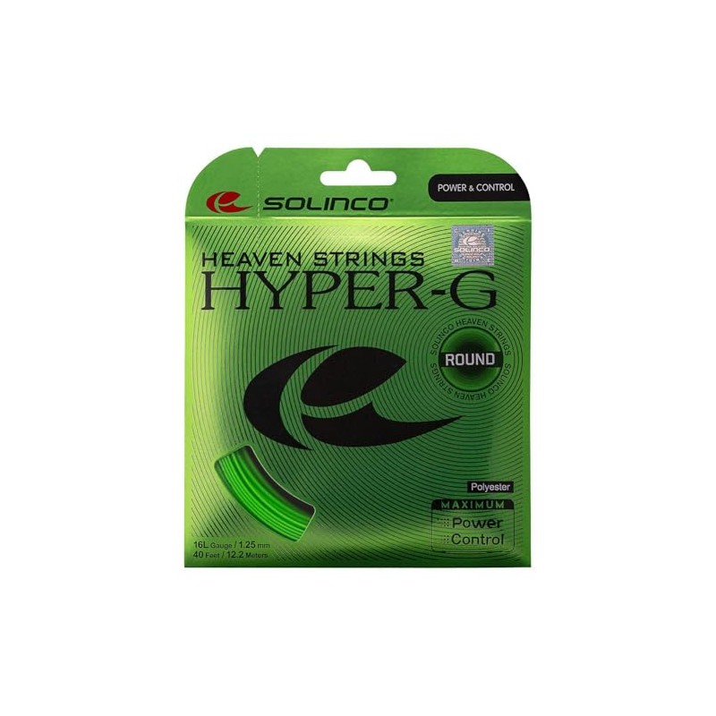 Solinco Hyper-G Round Tennis String Hybrid Set, 17, Green