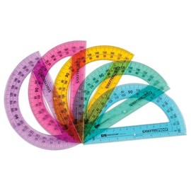 EAI Education 6" ShatterProof Protractor: Assorted Colors - Set of 10