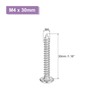 QUARKZMAN M4x30mm Flachkopf-Kreuzschlitz-Antrieb Selbstbohrende Schrauben, 304 Edelstahl Kreuzantrieb Befestigungsschrauben, Silber,