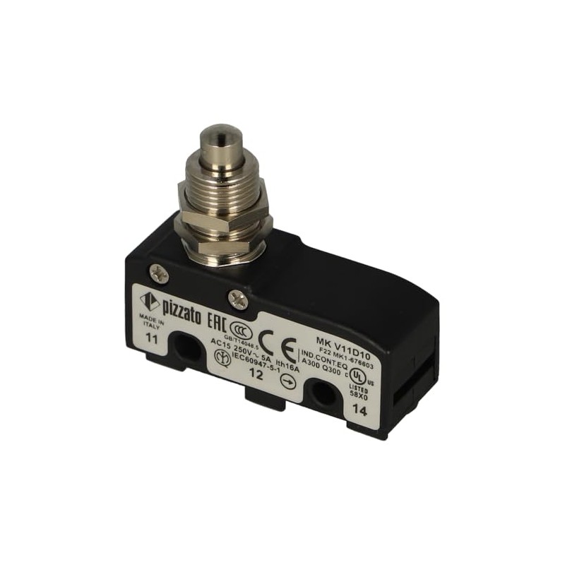 MK V11D10 | PIZZATO MICROSWITCH WITH THREADED PLUNGER