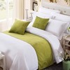 OSVINO Solid Bed Runner Chenille Soft No Fading Modern Bedding