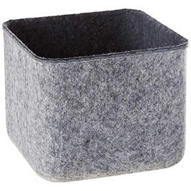 Three by Three Seattle Get Organized with Colorful Two-Tone 'Felt-Like-it!' Bin: Perfect for Office, Craft Room, Classroom, Living Room, Bedroom Storage, and More (Charcoal)