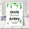 Funny Uncle Birthday Card or Fathers Day Card from Nephew