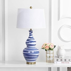 Safavieh TBL4052A Lighting Collection Aviana White and Blue Table Lamp