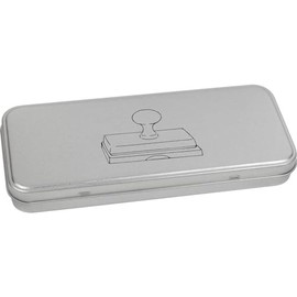 Azeeda 'Stamp on Ink Pad' Metal Hinged Stationery Tin/Storage Box (TT00243082)