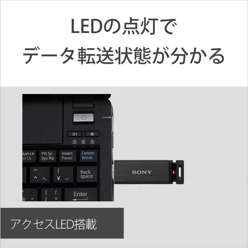 ソニー USBメモリ USB3.1 64GB ブラック 高速タイプ USM64GQXB [国内正規品]